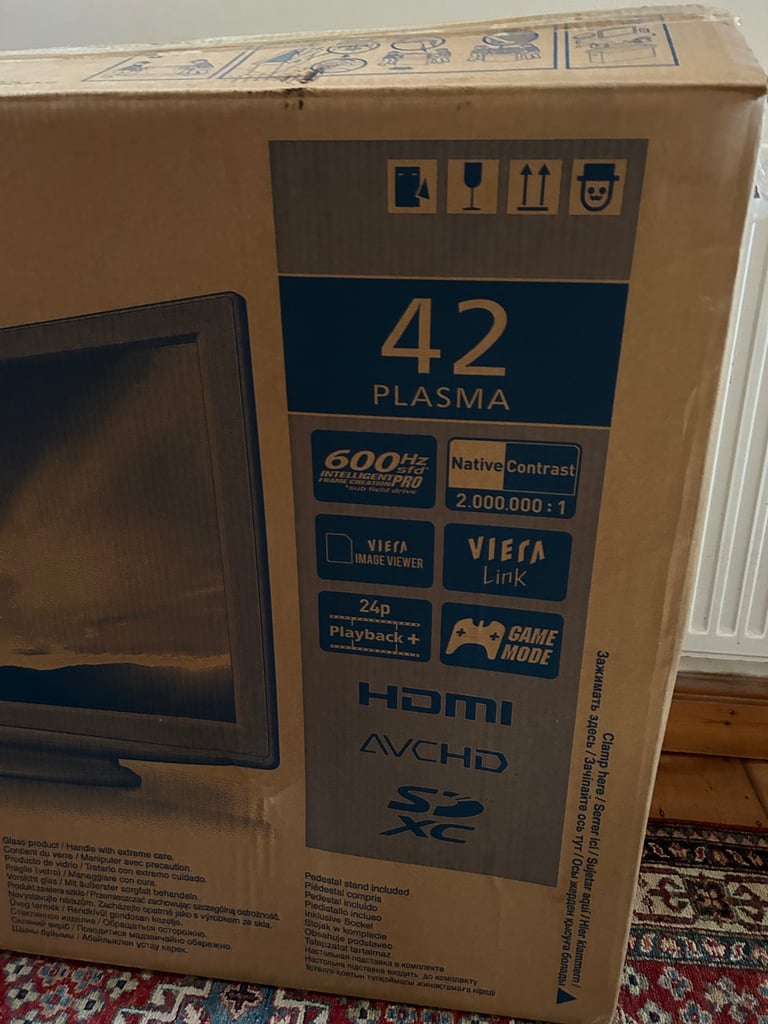 Panasonic Viera TX-P42S20B 42 Plasma Television TV Fully Working Boxed W Remote VGC