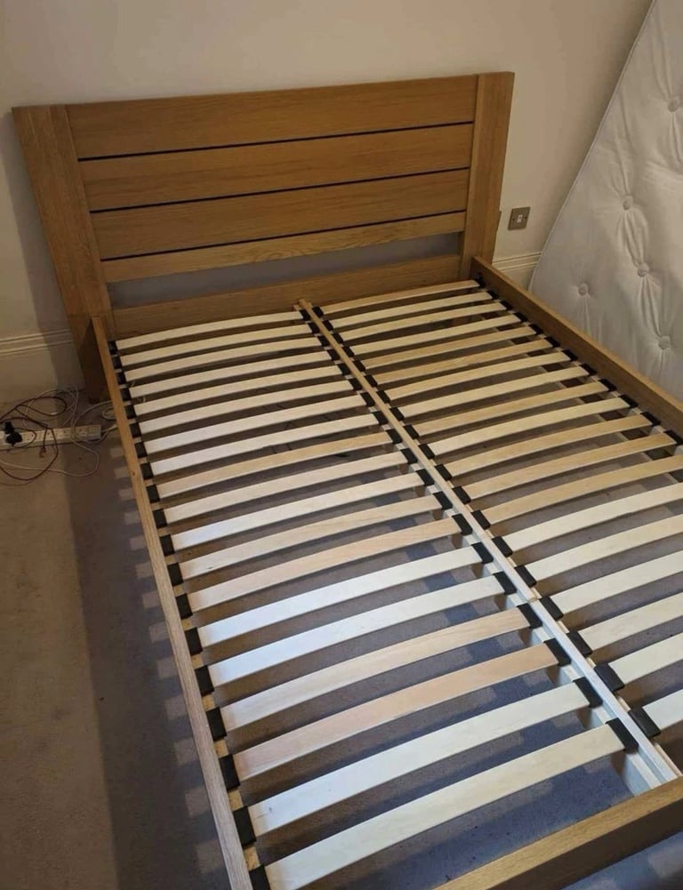 M&S Sonoma Solid Oak King size bed frame 