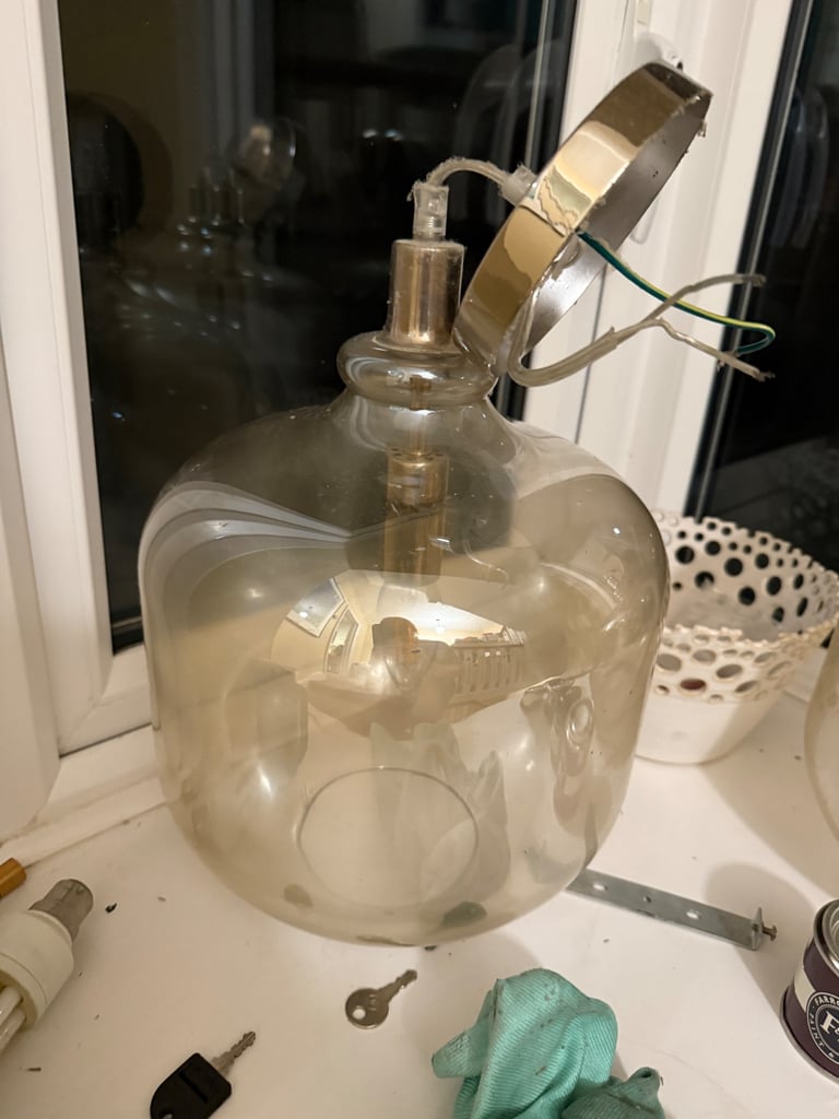 image for Two M&S glass ceiling lights