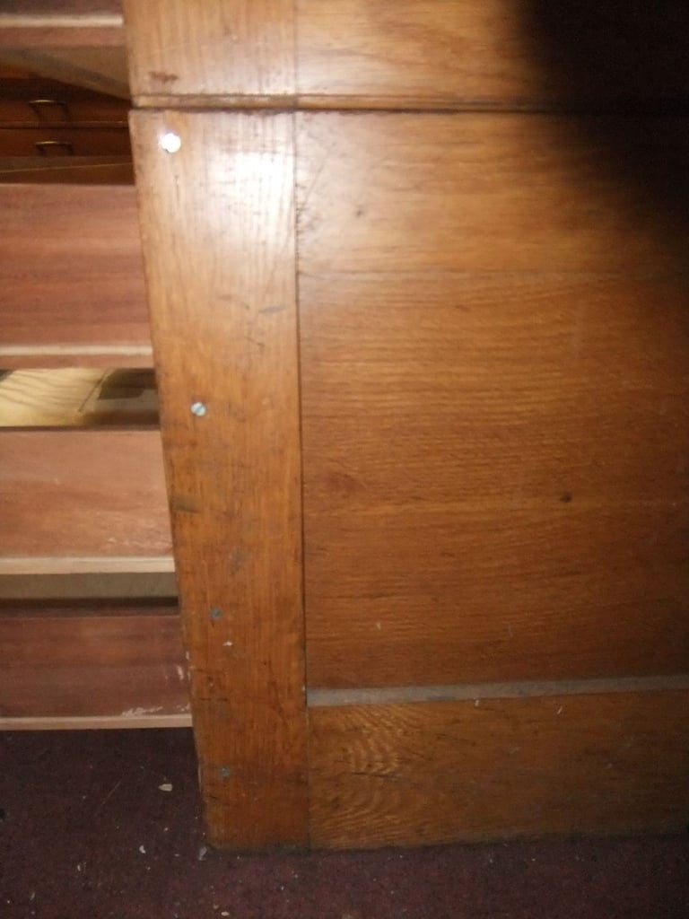 image for VINTAGE, WOODEN PLAN CHEST FOR STORING ARTWORKS, DRAWINGS - HEAVILY USED, 1 RUNNER NEEDS REPLACED