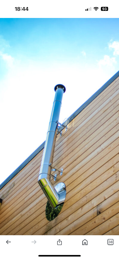 image for stainless steel external 150mm flue