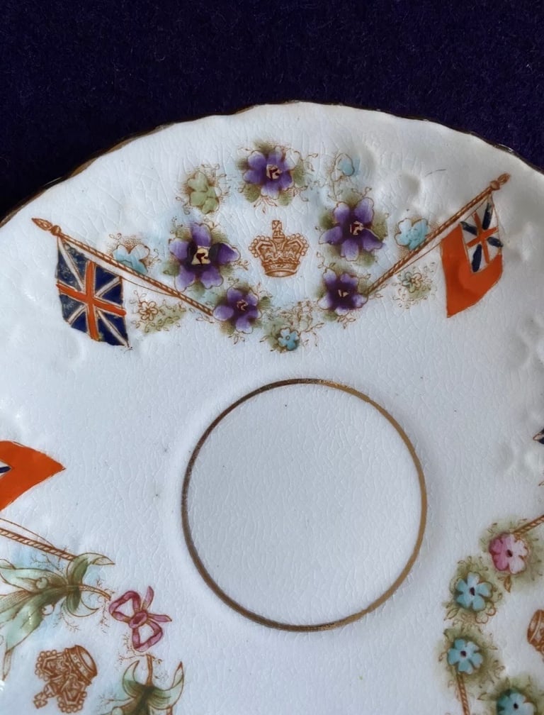 Commemorative Cup & Saucer Queen Victoria Edward VII Long Live The King  