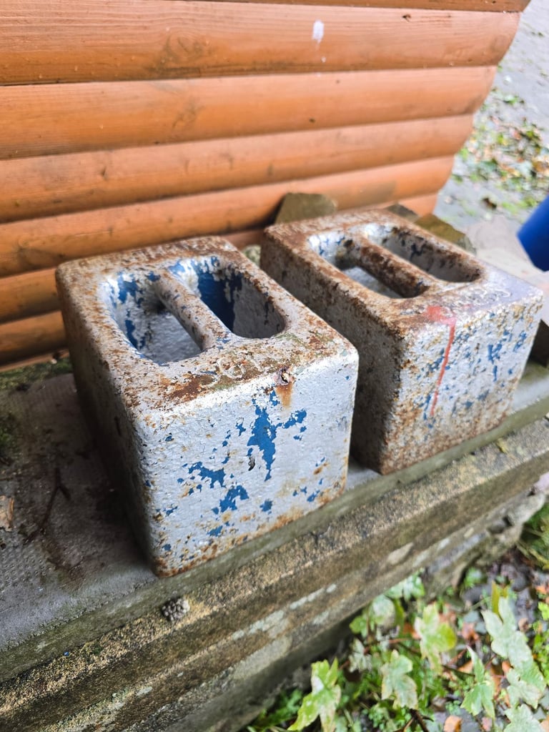 Cast Iron 25kg - 56lbs Canal Brage Weights Or Heavy Metal Decorative Weights.