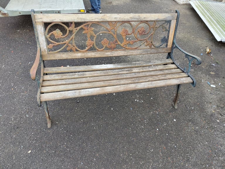 image for Garden bench wrought iron 127cm long