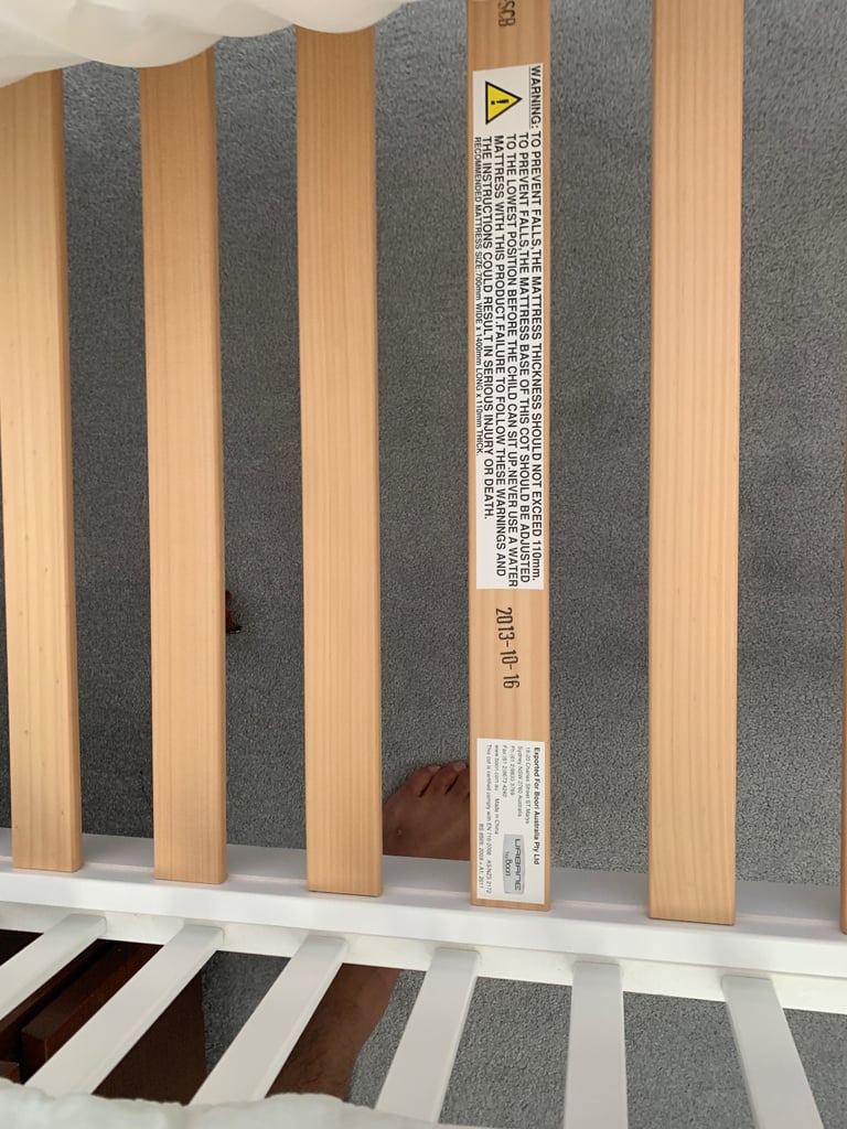 Must Go!  Boori cotbed  with John Lewis mattress