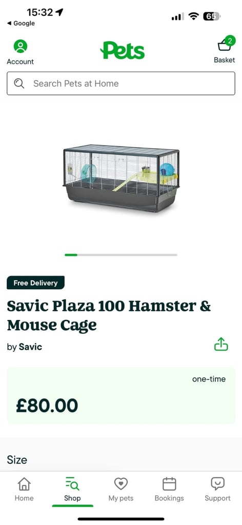Savic plaza hamster cage 