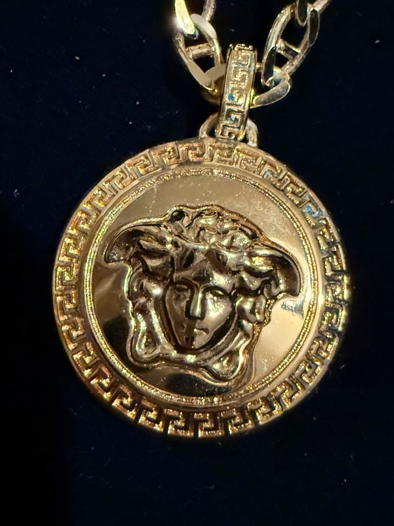image for Versace Medusa head coin necklace 