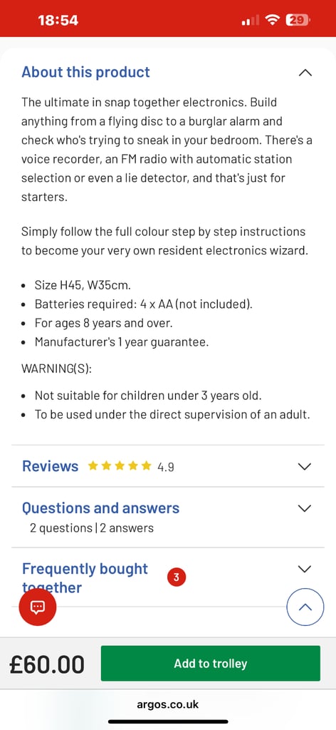 Hot Wires electronic set