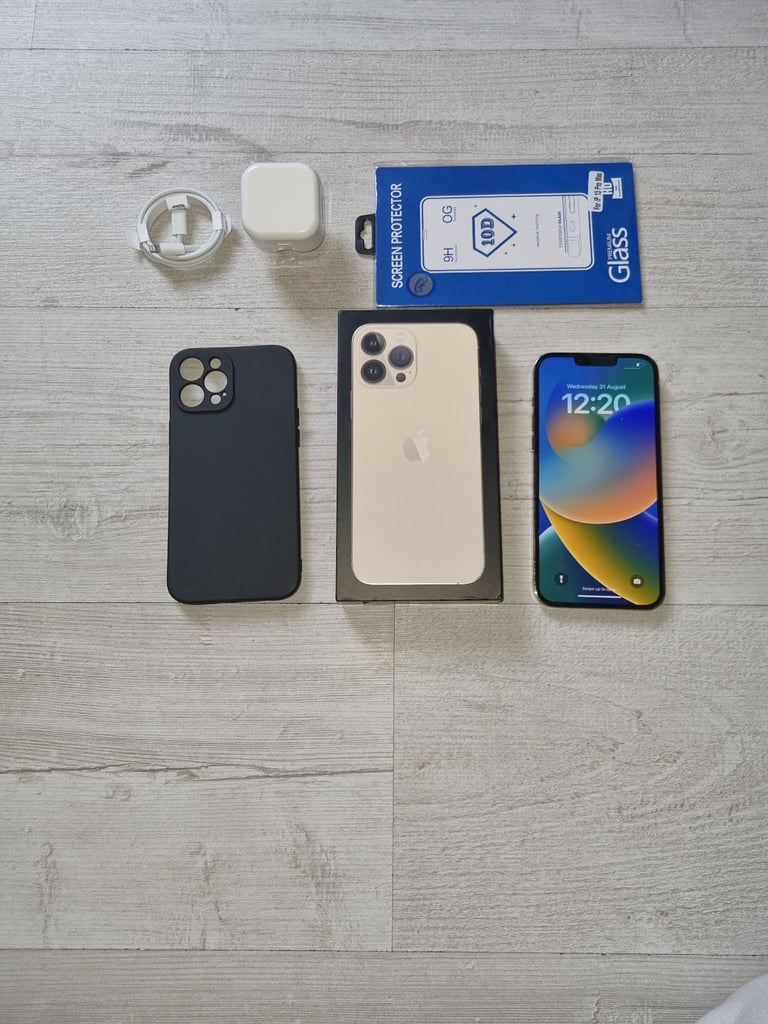 image for Iphone 13 Pro Max Bundle 128GB Unlocked Gold Warranty 