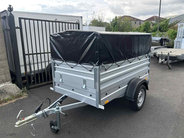 BRAND NEW 6ft x 4ft DOUBLE BROADSIDE NIEWIADOW TRAILER WITH FRAME AND 50CM COVER 750KG