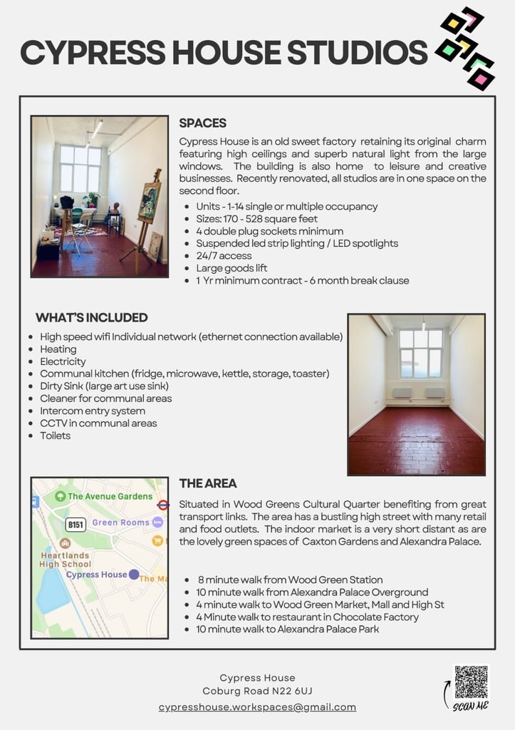 STUDIO SPACES  - NORTH LONDON