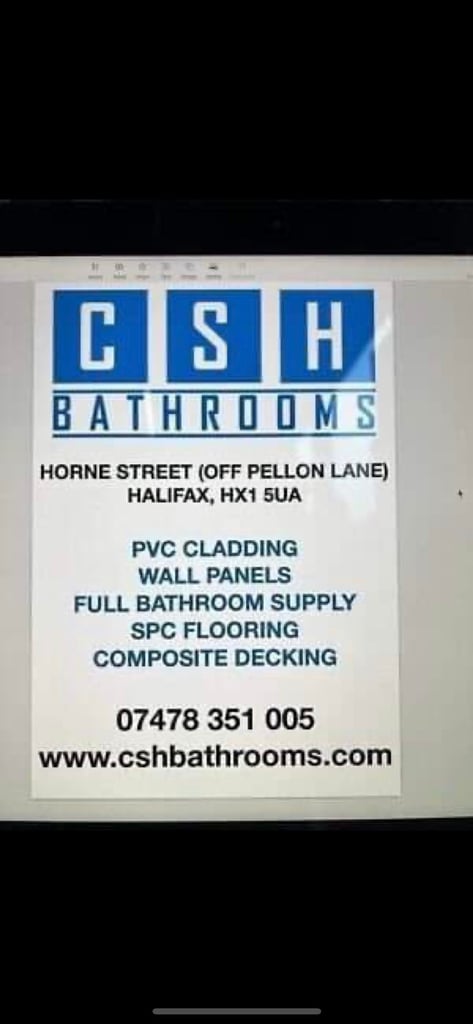 waterproof pvc cladding shower kitchen office 3m x 25cm x 8mm