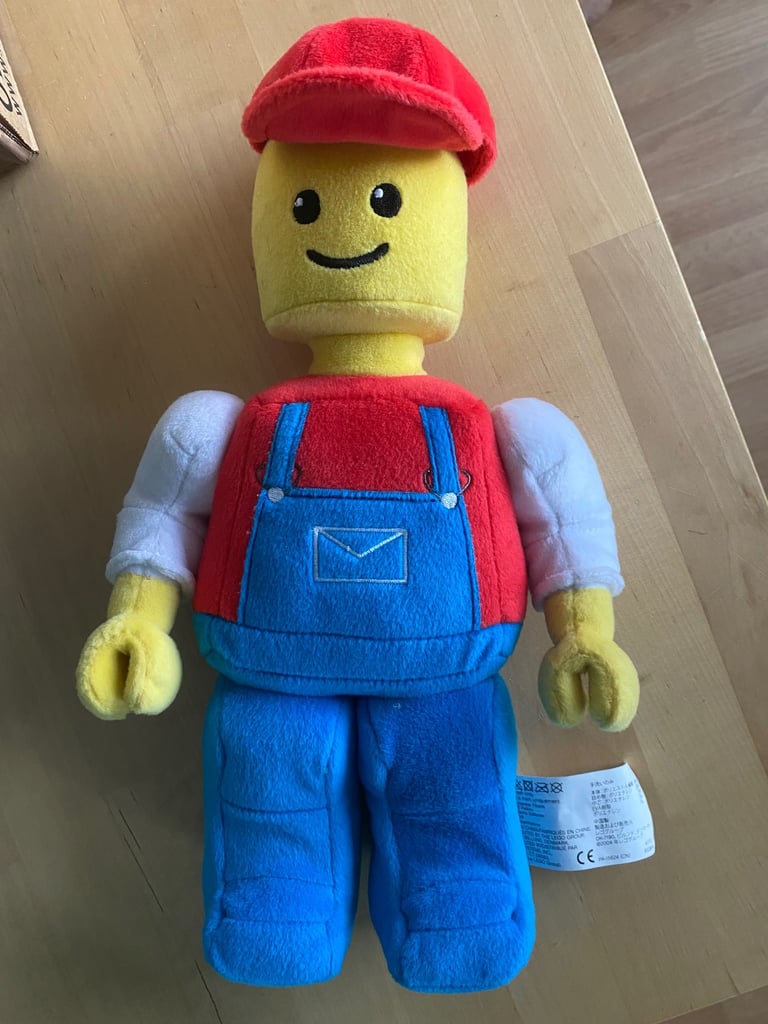 Lego plush construction worker teddy