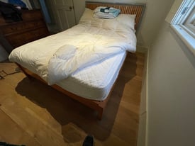 Bed (1.4m wide), mattress (orthopaedic=FIRM), covers, elastic sheets and pillows