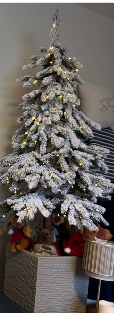 image for Christmas tree - snow effect on metal stand. 