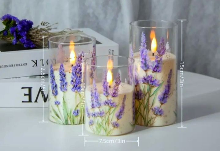 (NEW) 3pcs Premium Flameless Candle Light Set (Delivery available) 