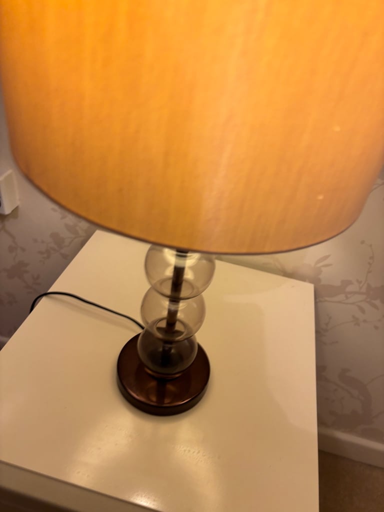 Bedside table and lamp 