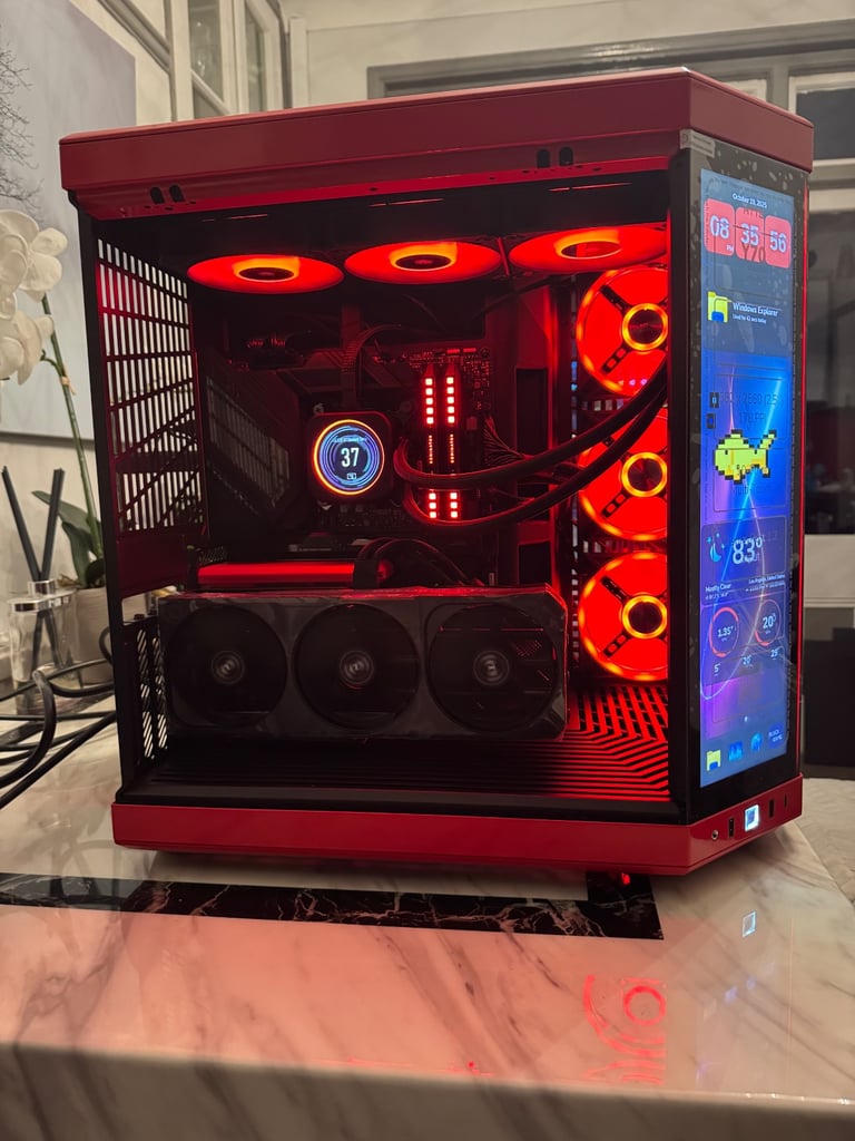 Brand new complete gaming pc 14900k/RTX5070ti/Hyte Y70 Touch/water cooling/ddr5 32gb/2tb/monitor