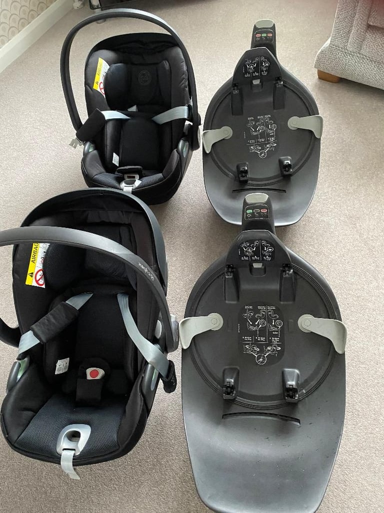 image for CYBEX UNIVERSAL BELTED INFANT CARRIERS WITH ISOFIX BASES E1 X2 IDEAL FOR TWINS