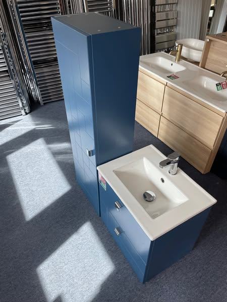 The Blocks 500mm Blue 2-Drawer Wall Hung Vanity Unit