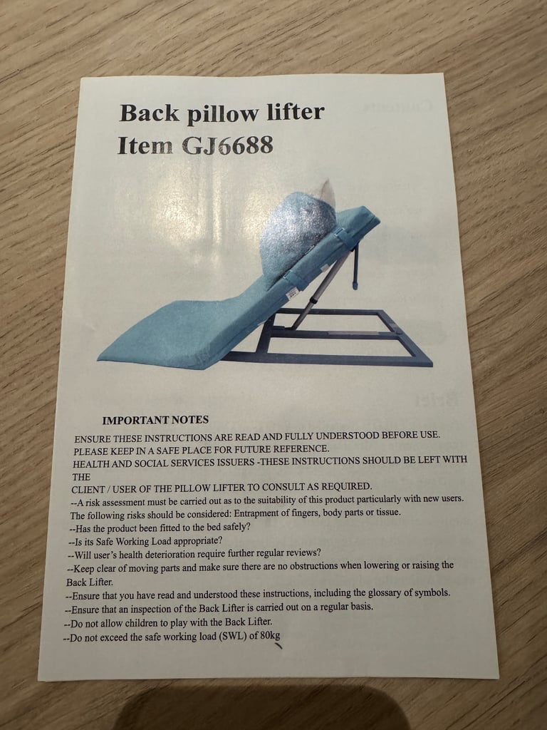 image for Back Pillow Lifter / Bed Lifter Recliner 