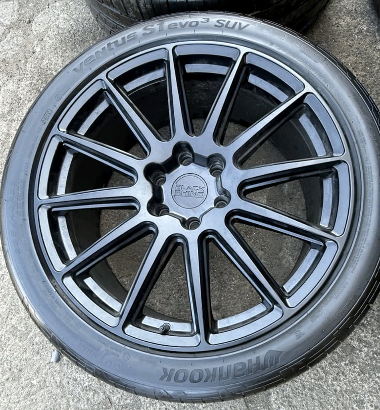 EX DISPLAY 22” Black Rhino Wass 6x139.7 Matte Black 285/40/22 HANKOOK 6-7mm