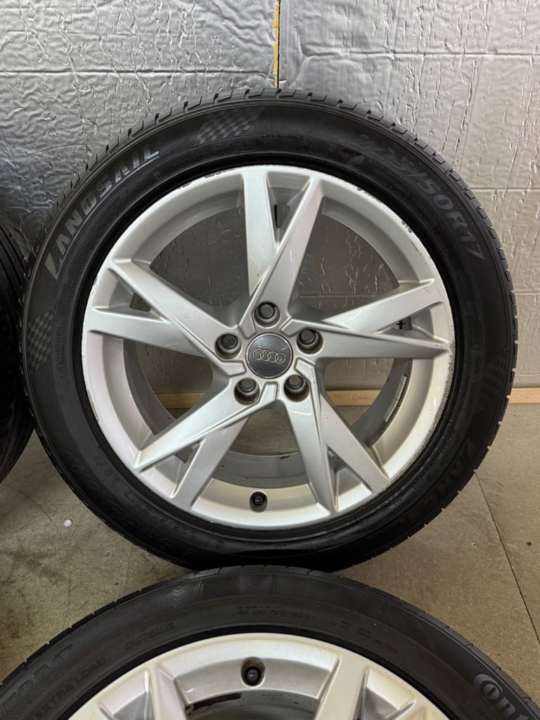 17” Genuine Audi A4 Alloy Wheels And Tyres 