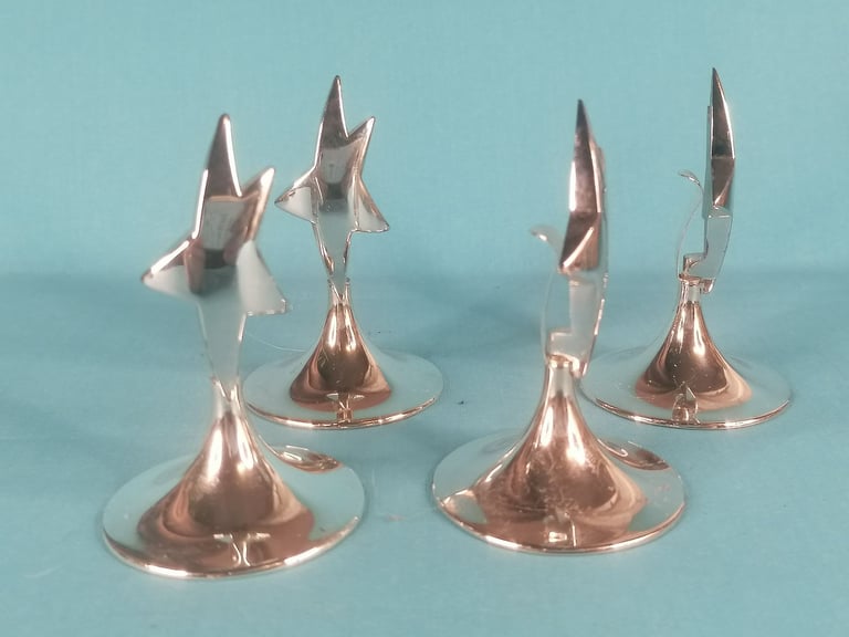 Stainless steel STAR PLACE CARD HOLDER. As seen.