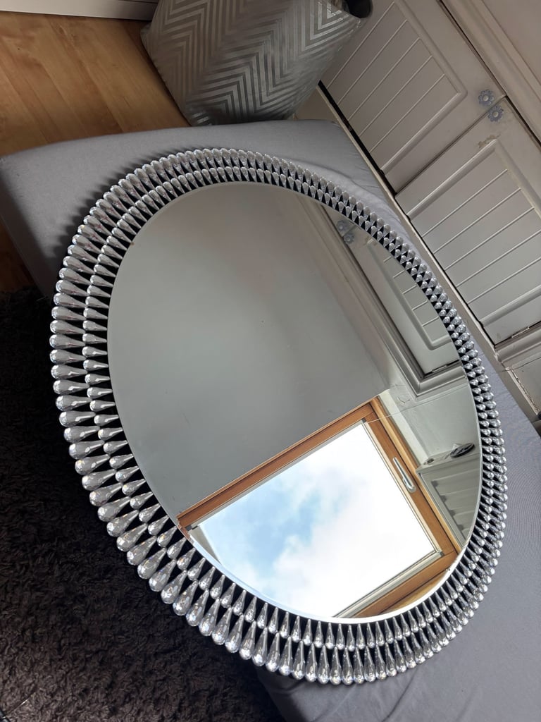 100cm, Dunelm extra large decorative round wall mirror 