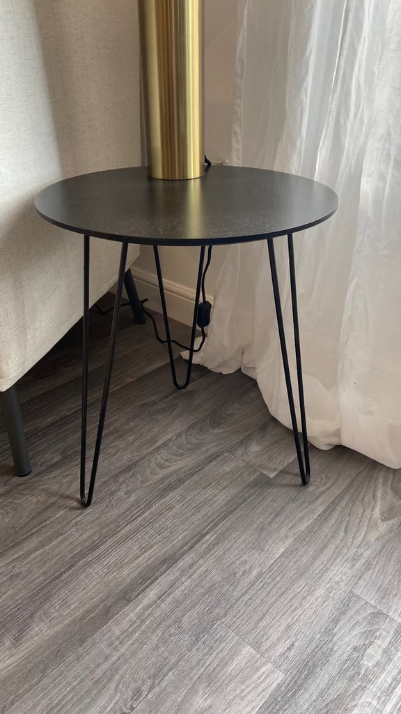 Black small round table