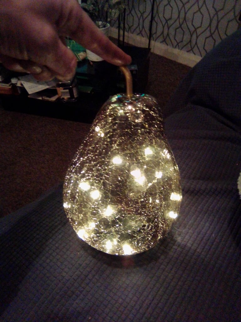 image for Led glass decorative pear