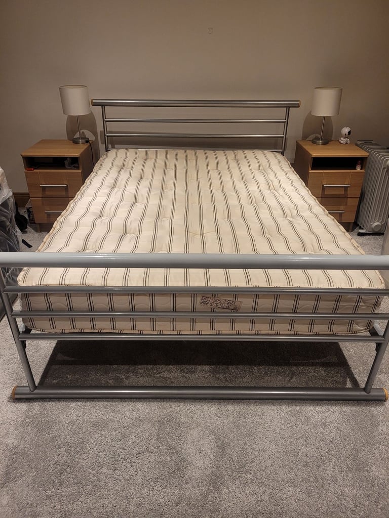 Metal double bed frame