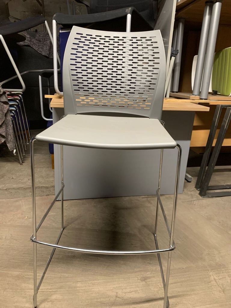 Grey stacking high stool (8 available)