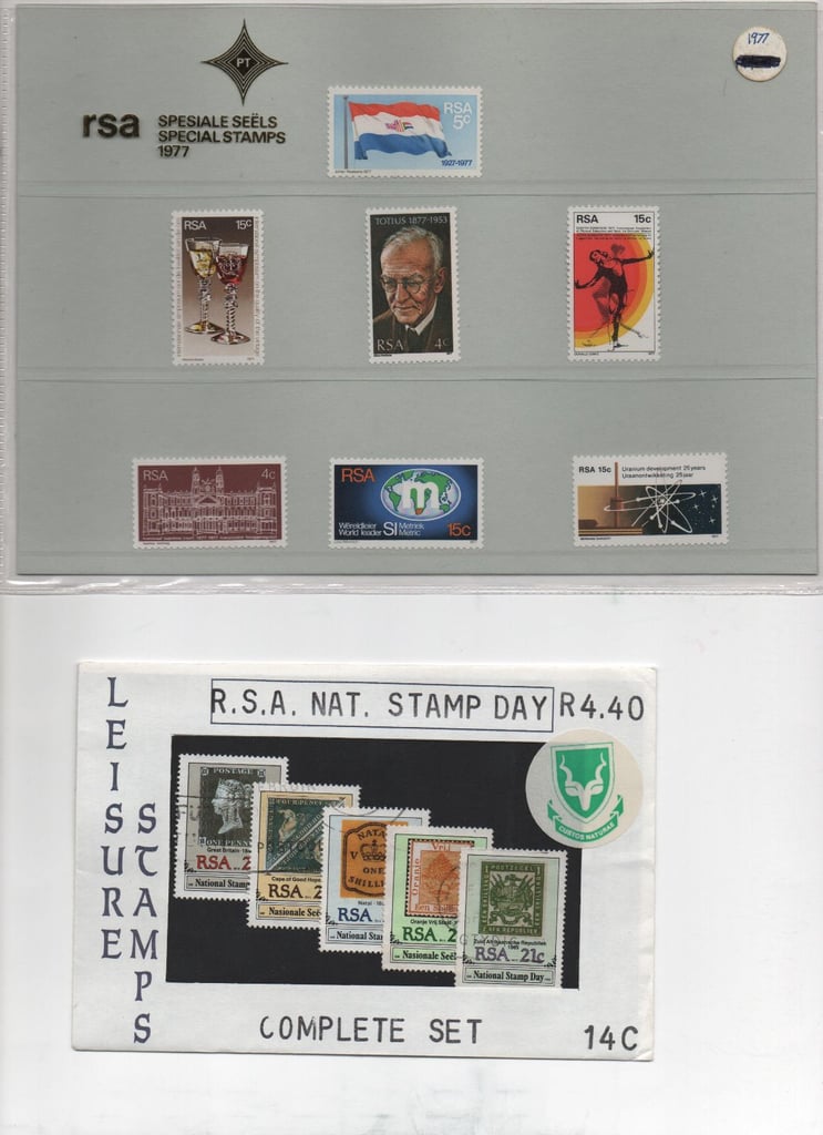 4 South Africa Presentation Sets of Stamps