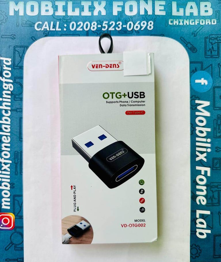 image for USB to USB-C Type C 3.0 A Male Adapter Converter OTG for Samsung & iPhone New Models