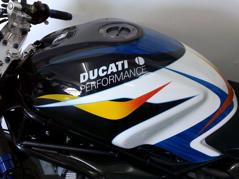 1997 R-reg Ducati 600 Monster streetfighter in multi colours