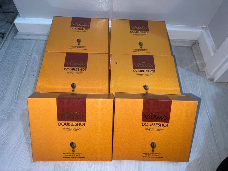 Vitamax Doubleshot Energy Coffee – 10 Boxes 100 Sachets Strong Boost Wholesale Available