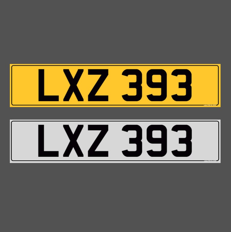 image for LXZ 393 - Dateless Cherished Registration Number Plate