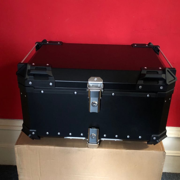 Motorcycle Top Box , Aluminium ,65lt Brand new, Black colour