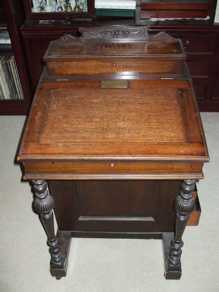 image for Antique, DAVENPORT desk Edwardian Walnut