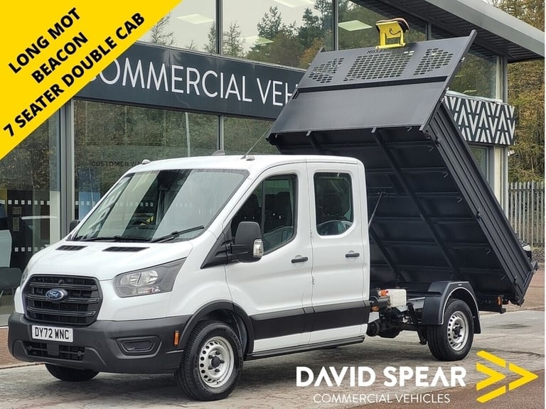 2022 Ford Transit 350 EcoBlue Leader 7 Seat Crew Cab 1-Way Tipper with Tow Pack, Beacon, Crui Tip...