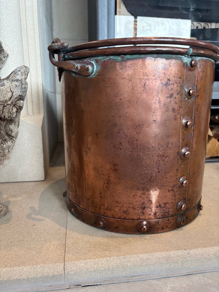 Antique English Copper Bucket circa 1880