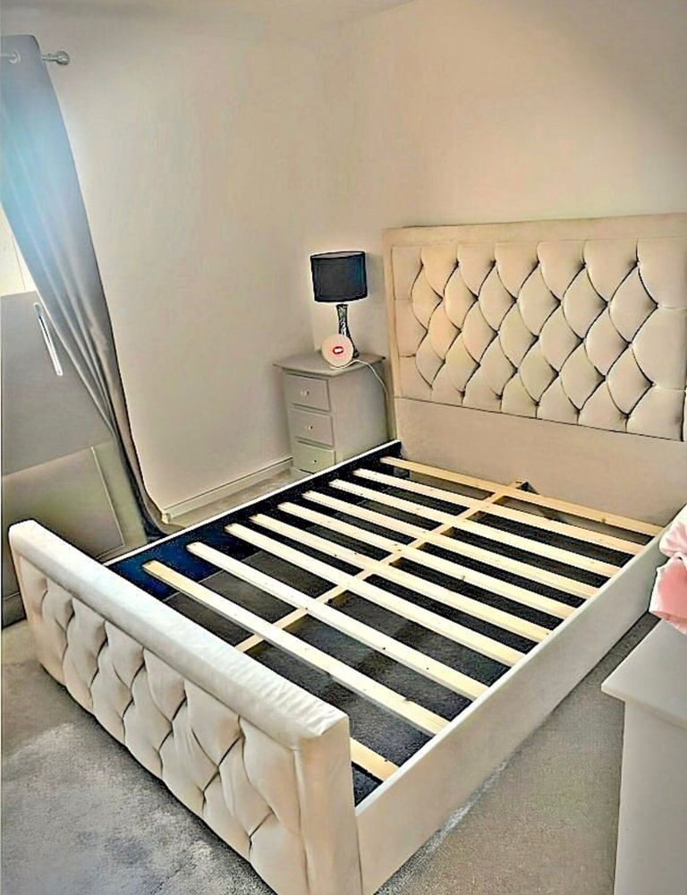 STYLISH DOUBLE BED BASE - SINGLE BED WITH MATTRESS