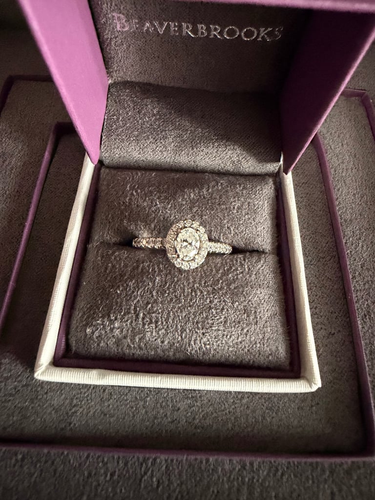 image for Diamond Oval Cut Halo Engagement Ring