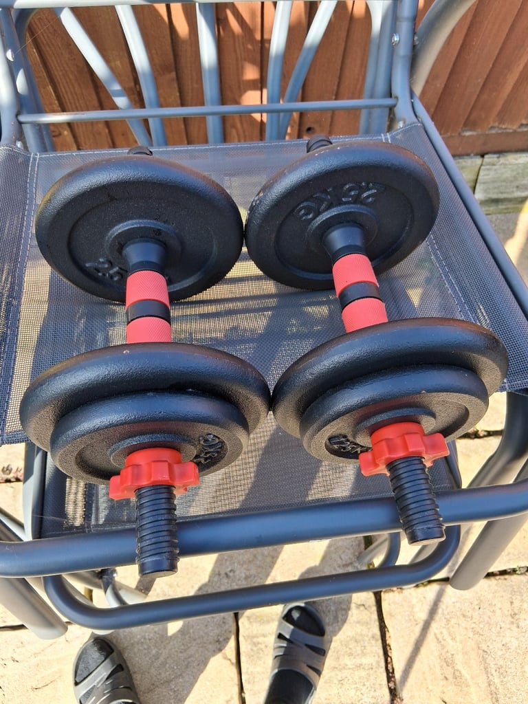 Mix of weights and kettle bells