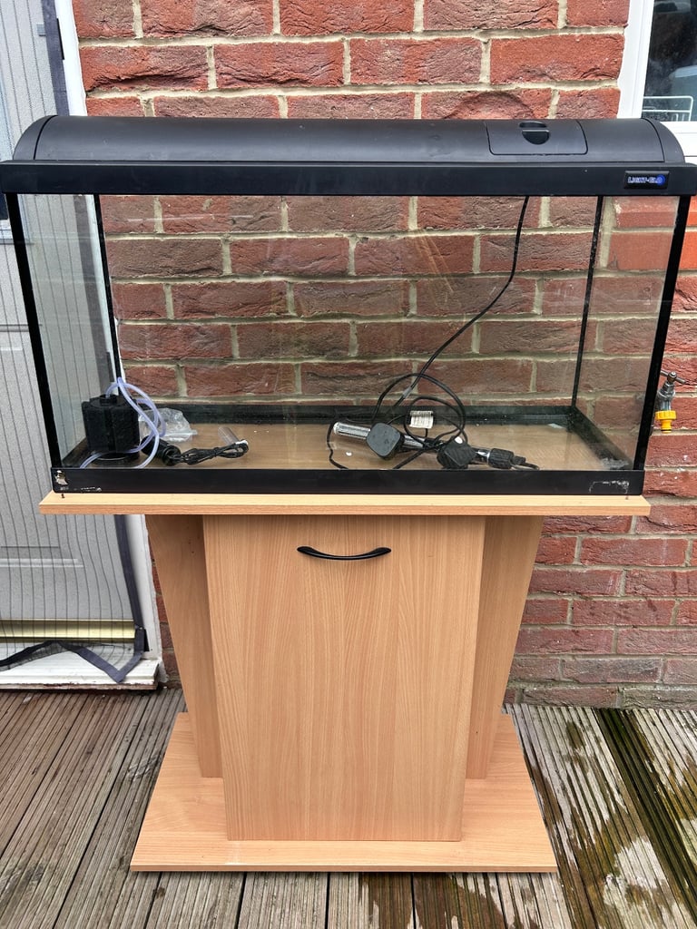 95 Liters Fish tank/stand + 2 Gold fish