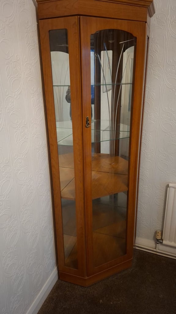 image for Glass display unit with light
