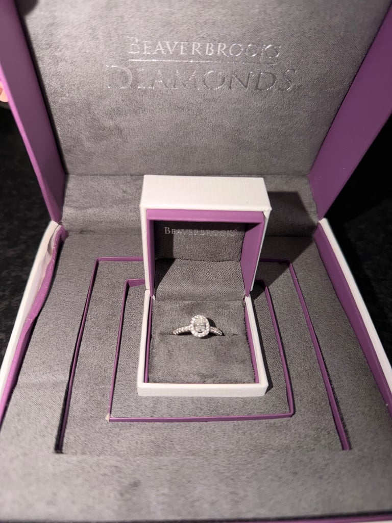 Diamond Oval Cut Halo Engagement Ring