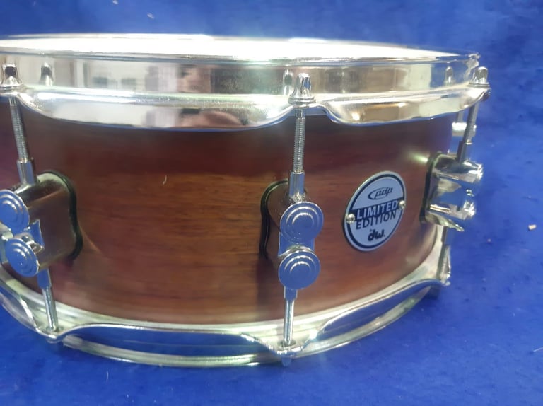 PDP Limited Edition 18 Ply Bubinga and Maple Shell 14in x 5.1/2in Refurbished Snare Drum ~ £175 ono
