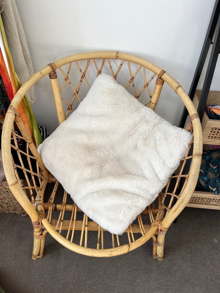 Vintage bamboo wicker chair 